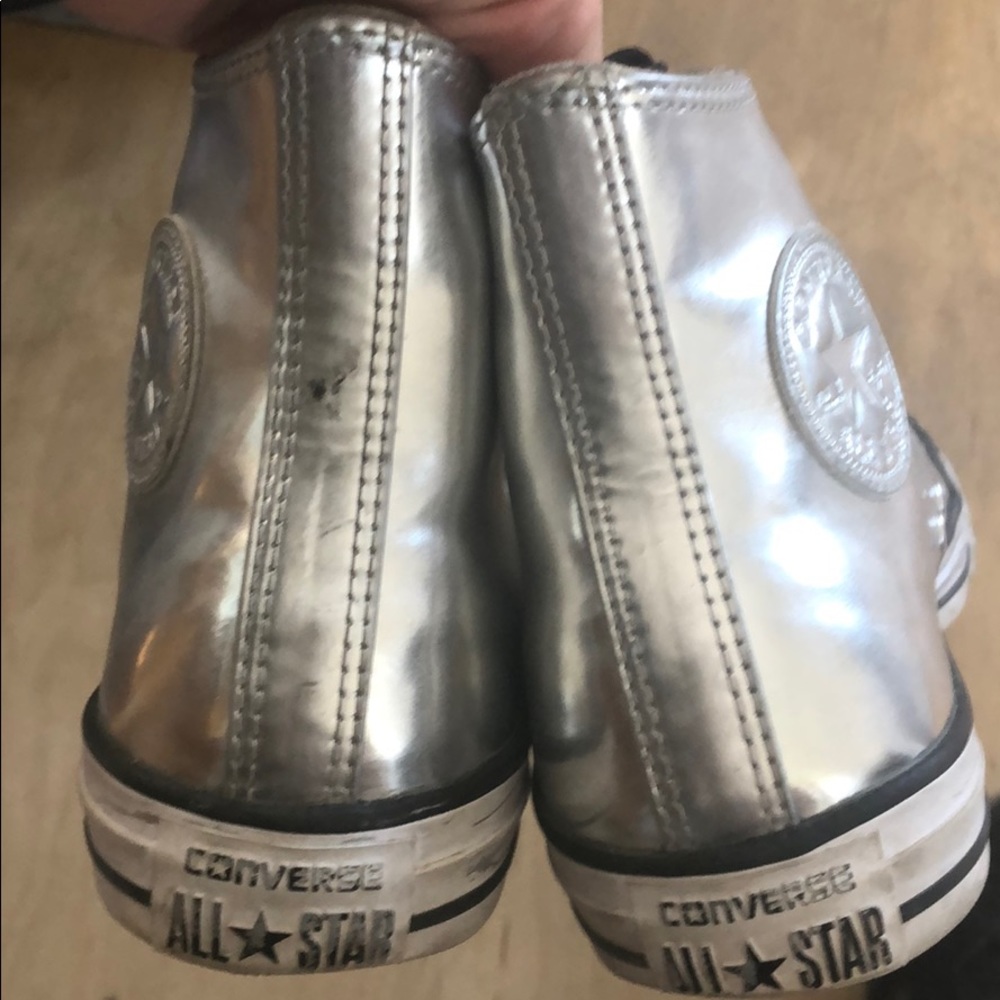 Silver Converse Hightops - image 8
